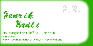 henrik madli business card